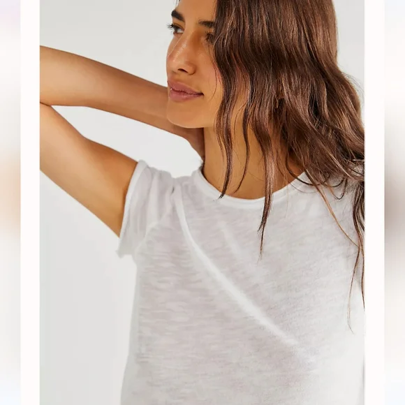 Bundle of 2- Free People Be my Baby Tee Shirt - white - Picture 4 of 10